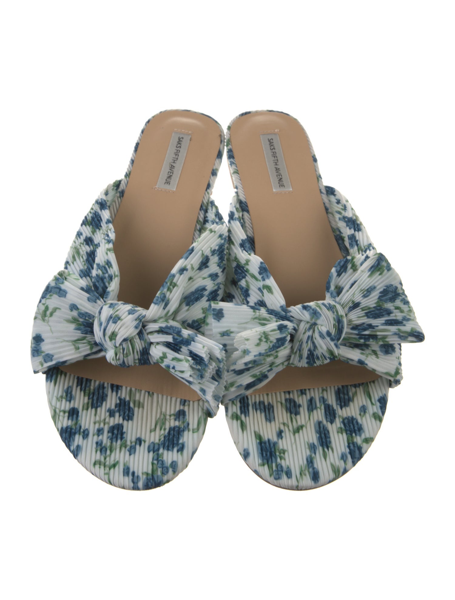 Saks Fifth Avenue Floral Print Slides